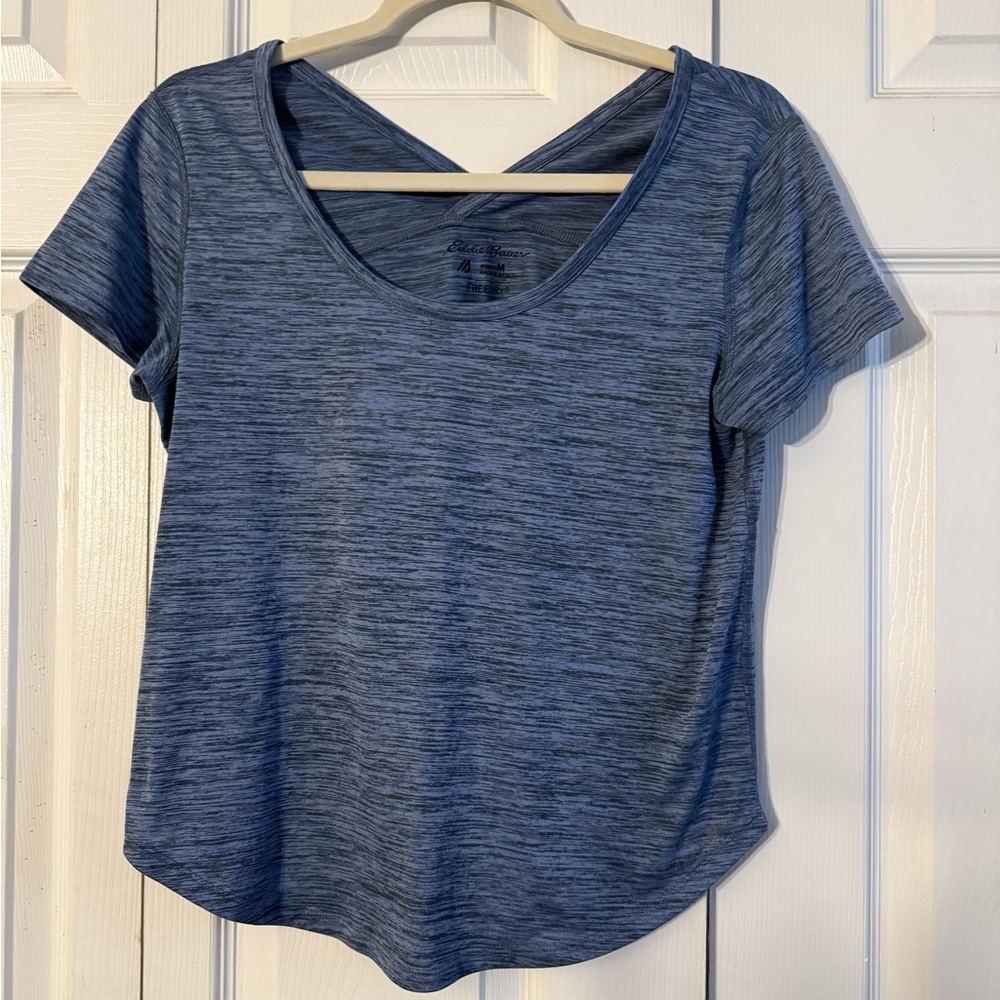 5/$25 Eddie Bauer Blue Heathered Short Sleeve Tee